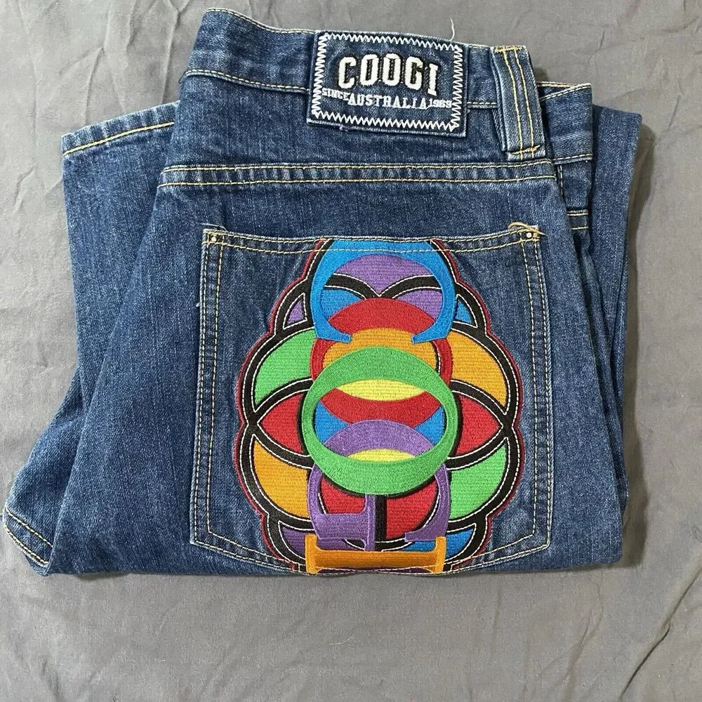 Vintage Coogi Australia Jeans Mens 34x34 Hip Hop Y2K Baggy Denim Biggie skater